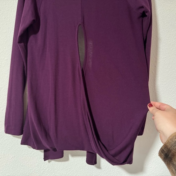 Gilli Minimalist Cross Back Open Front Cardigan Jacket Sweater Sz Medium - Picture 8 of 10